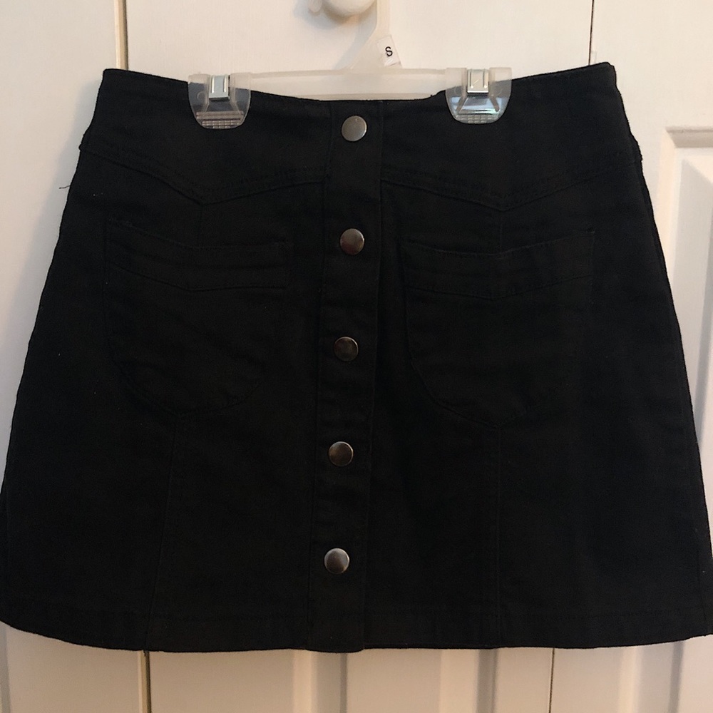 Forever 21 Black Jean Skirt
